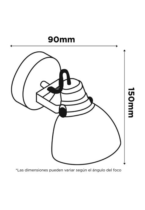 Foco Sobrepuesto Cosmos 1 Luz Blanco Mate-2