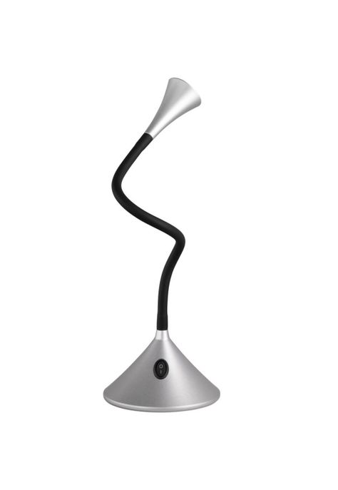 Lámpara De Escritorio Led Cobra Luz Cálida Gris-0