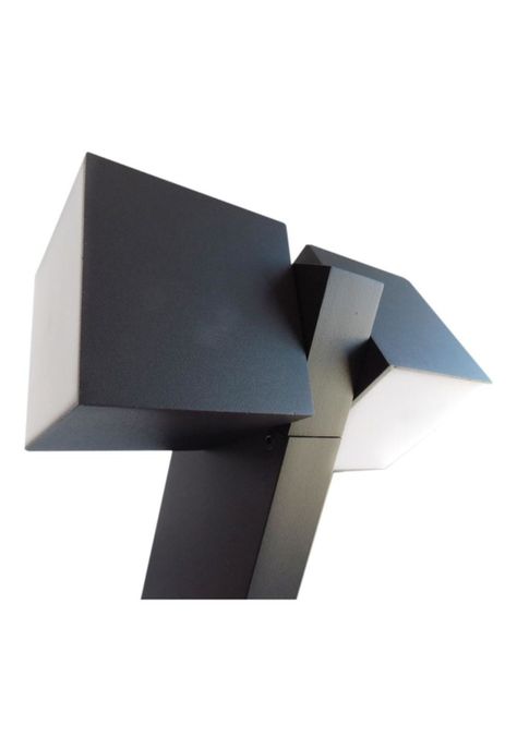 Poste Lutec Cuba 2 Luces 23w 75cm Negro-2