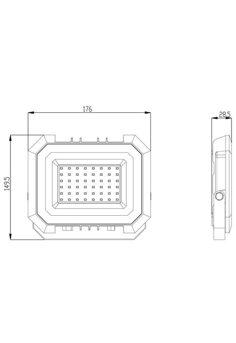 Proyector Led 50W 2700K Gris-2