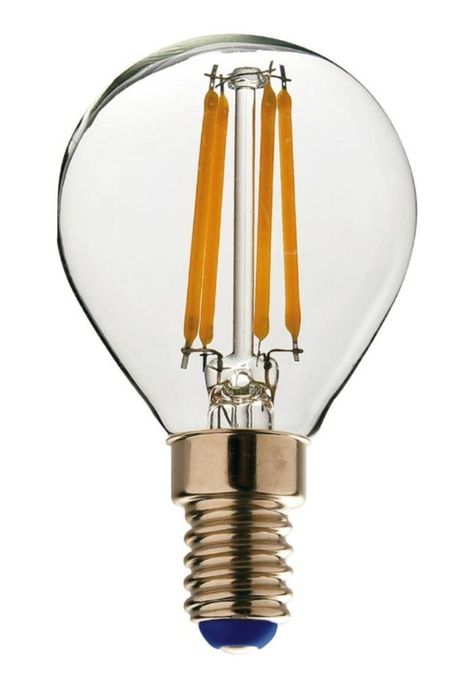 Ampolleta Led Filamento M/bola 4w Luz Cálida E14-0