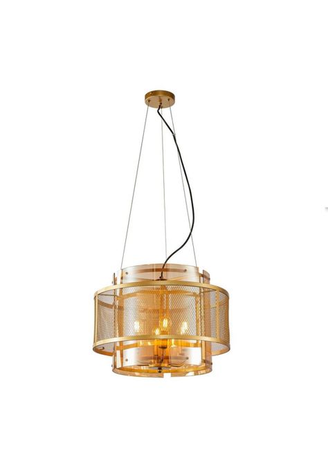 Lámpara Colgante Cosio Oro Mate 6 Luces E14-0
