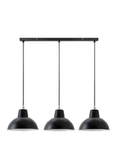 Lámpara Colgante Loft 3 Luces Negro-0