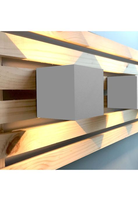 Aplique Vuoi Led 2x3w Luz Cálida Bidireccional Gris Mate-1