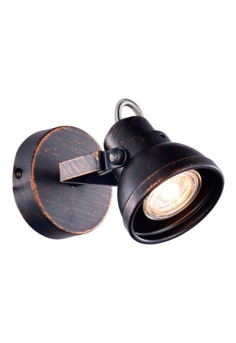 Foco Sobrepuesto Cazo 1 Luz Pátina Negro-0
