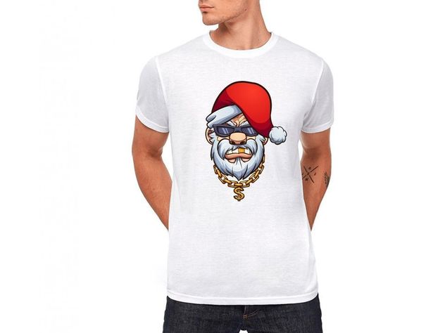Poleras de hombre papa noel sublimado-0