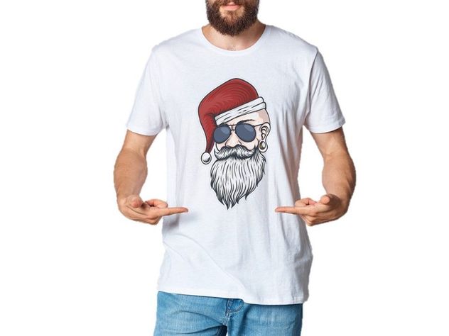 Poleras de hombre papa noel ii sublimado-0