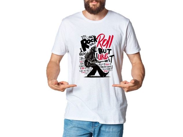 Poleras de hombre rock and roll sublimado-0