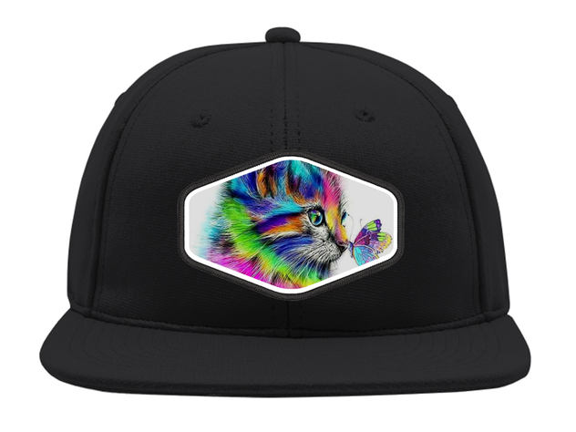 Snapback Gorro Bordado Gato mariposa-0