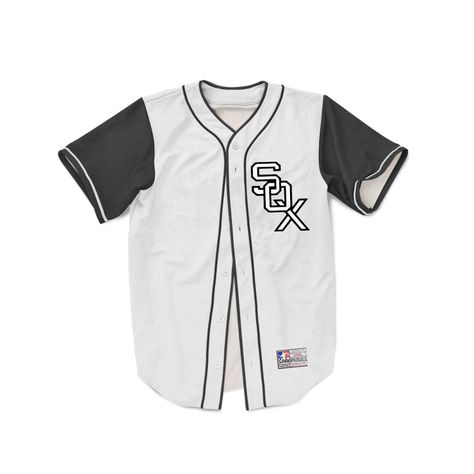 Polera estilo beisbol white Sox-0