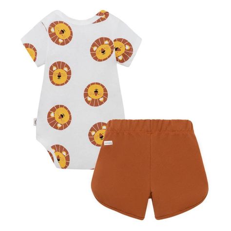 Conjunto corto de body y short para recién nacido niño-1