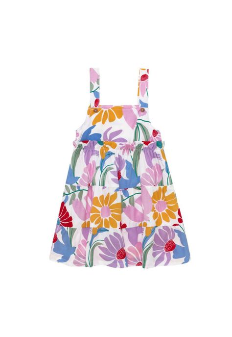 Vestido Offcorss flores manga sisa para bebé niña-1