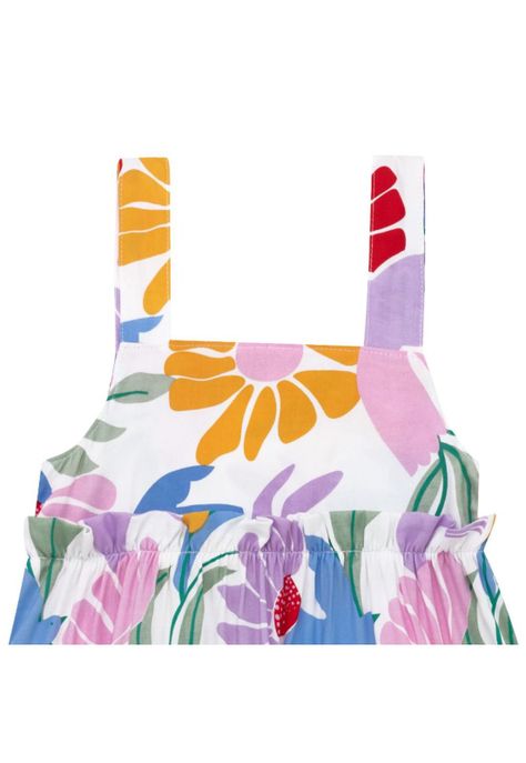 Vestido Offcorss flores manga sisa para bebé niña-3