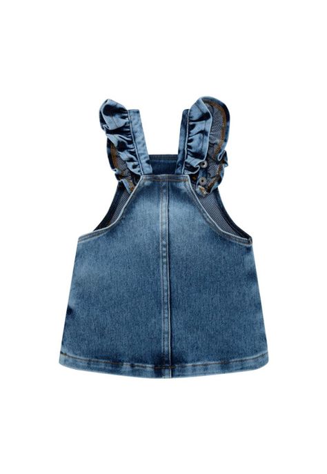 Jardinera en Denim para recién nacida niña-1