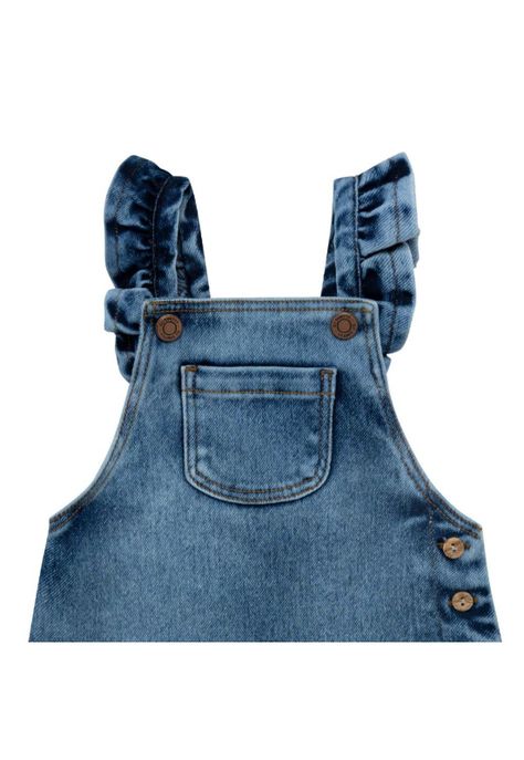 Jardinera en Denim para recién nacida niña-2
