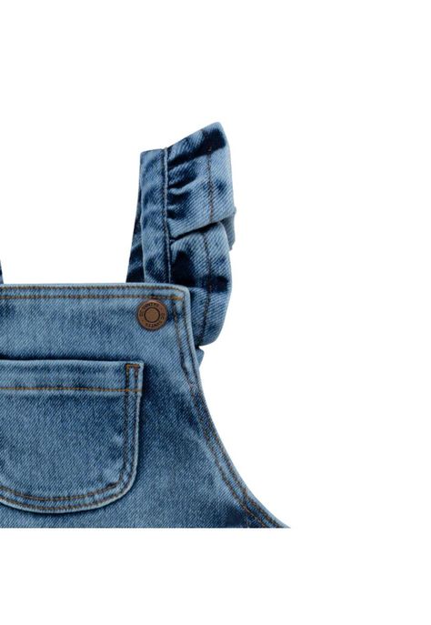 Jardinera en Denim para recién nacida niña-3
