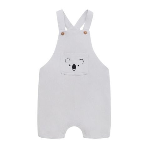 Conjunto jardinera body manga corta para recién nacido niño-3