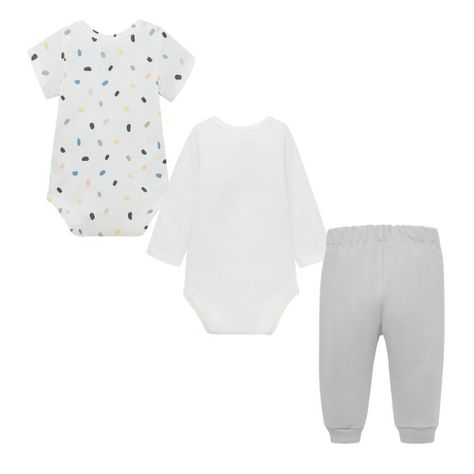 Conjunto pantalón buzo, bodys para recién nacidos-1