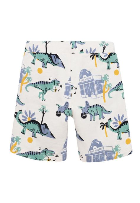 Short con bolsillo estampado dinosaurios para bebé niño-1
