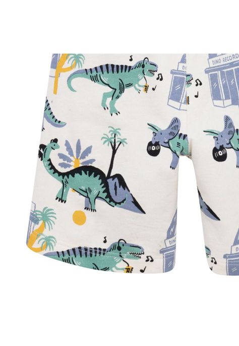 Short con bolsillo estampado dinosaurios para bebé niño-3