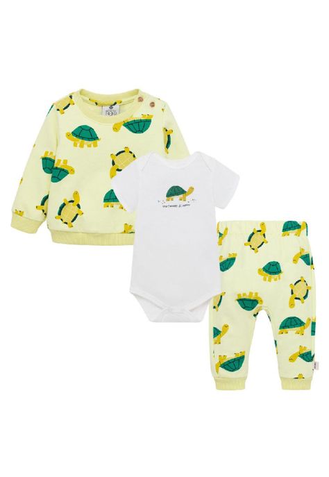 Conjunto buzo y body manga corta para recién nacido niño-0