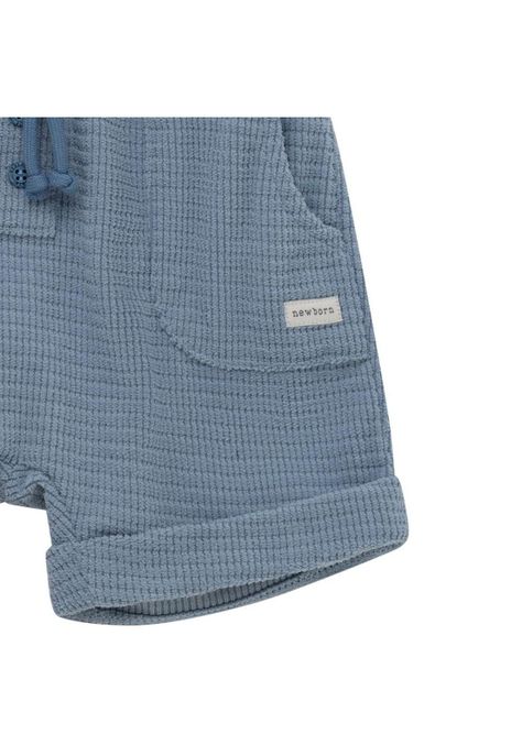 Bermuda con cordón ajustable para recién nacido niño-3