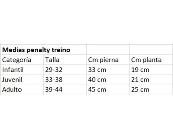 Medias de Futbol Deportivas Penalty Matis Treino Adulto Talla 39-43-4