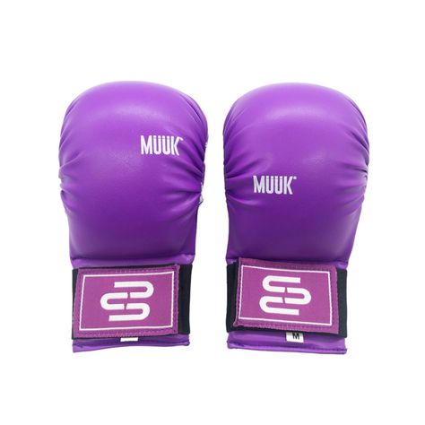 Guantillas Karate Muuk Palma Libre Par Guantes Purpura S-0