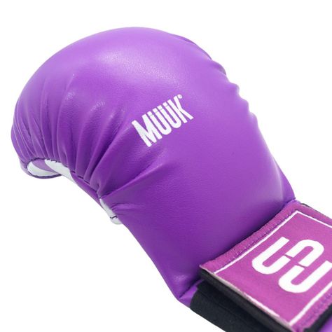 Guantillas Karate Muuk Palma Libre Par Guantes Purpura S-1