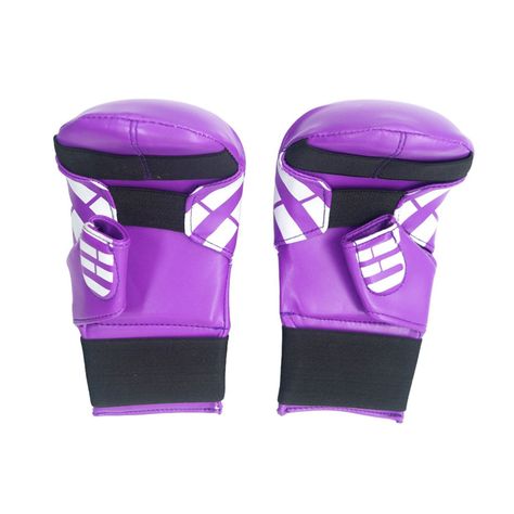 Guantillas Karate Muuk Palma Libre Par Guantes Purpura S-2