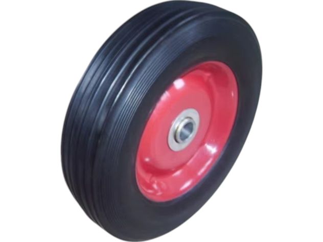Pack 2 Ruedas Goma Solida Carros Yegua Carga Pesada 15 cm-5