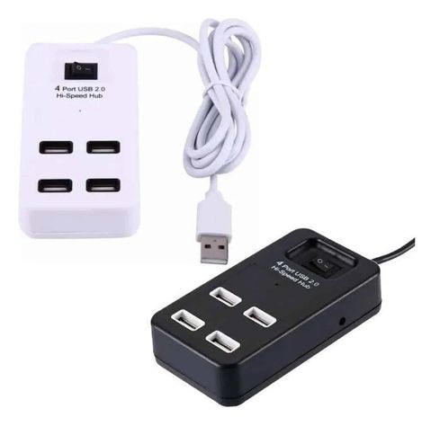Hub 4 Puertos Multi Usb 2.0 Switch 1.2 Metros Luz Led Indica-3