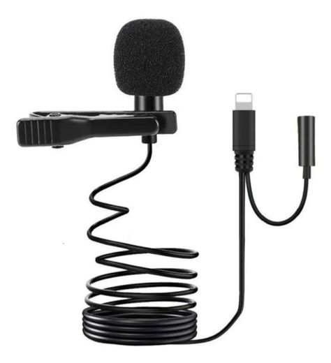 Micrófono Condensador Lavalier Solapa Para Lightning +aux3.5-0