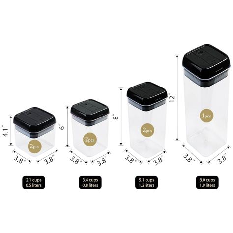 Set 7 Contenedores Envases Organizador Despensa Cocina IRM-7