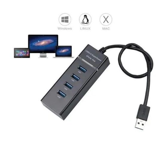 Hub Usb 3.0 4 Puertos 5gbps Máxima Velocidad-1
