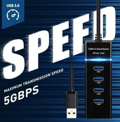 Hub Usb 3.0 4 Puertos 5gbps Máxima Velocidad-3