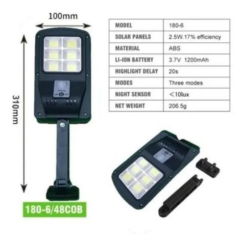 Foco Solar 50w 48 Led Luz Fría Control Base Sensor Movimient-2