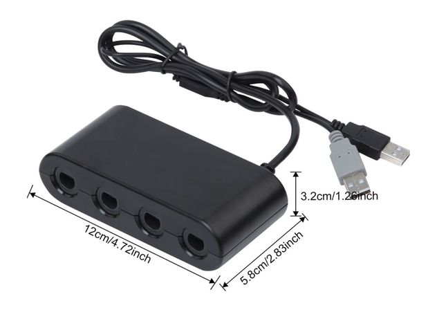 Adaptador Control Mando GameCube Switch Wiu PC Multijugador-2