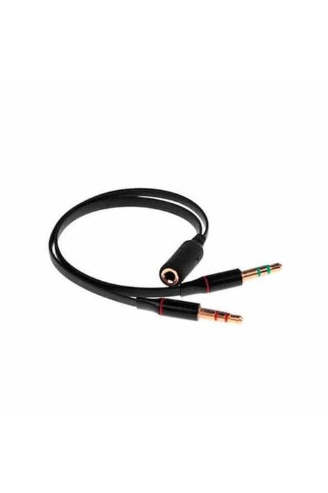 Adaptador Audio Micrófono 2 Aux Macho A 1 Aux Hembra 3.5mm-0