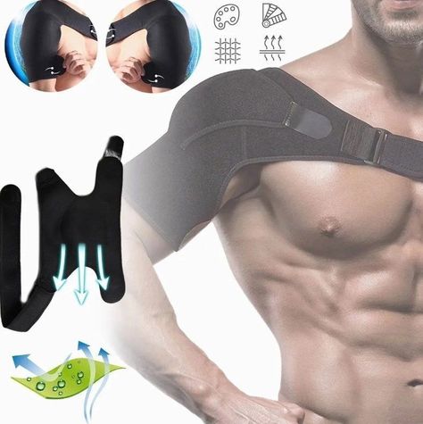 Soporte Hombro Deporte Protección Refuerzo Velcro Ajustable-1