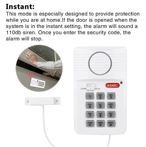 Sistema Alarma Sensor Movimiento Seguridad Código Local Casa-1