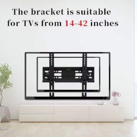 Soporte Base Televisor Pared Resistente Fijo 15-42 Pulgadas-5