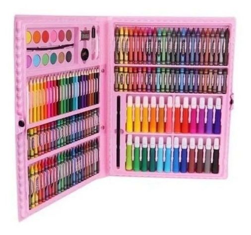 Set Maleta Arte 168 Piezas Lápices Pintura Colorear Dibujar-0