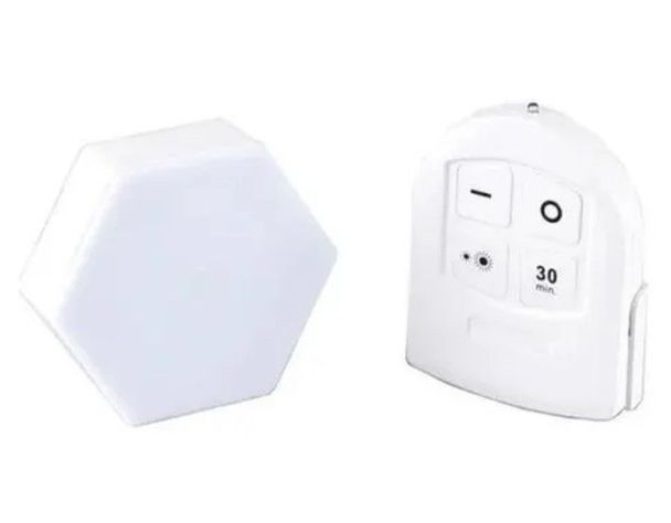 Pack 3 Luz Led Hexagonal Portátil Con Control Remoto Y Timer-0