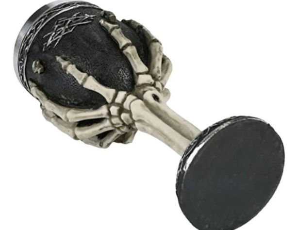 Copa Cáliz Mano Esqueleto Calavera Medieval Acero Inoxidable-1