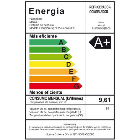 Frigobar de 93 Ltrs Brutos Negro Mabe RMF04HV0-5
