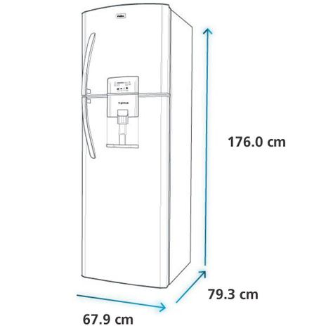 Refrigerador No Frost 400Lts Brutos Inox Mabe RMP410FZUU-8