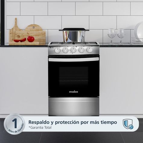 Cocina de Piso a Gas 51 cm Inox Mabe CMC20AXX-2-2