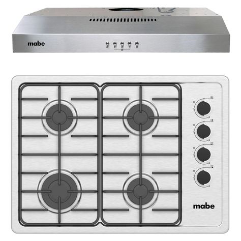 Kit Cubierta + Campana 60cm Inox Mabe CMG6044SD-1C_Cm6045xv0-0