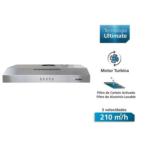 Kit Cubierta + Campana 60cm Inox Mabe CMG6044SD-1C_Cm6045xv0-1